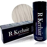 R-Kerhair Fibras Capilares Densificadoras de Keratina 100% Natural - Aplicador y Fijador Opcionales (Blanco)